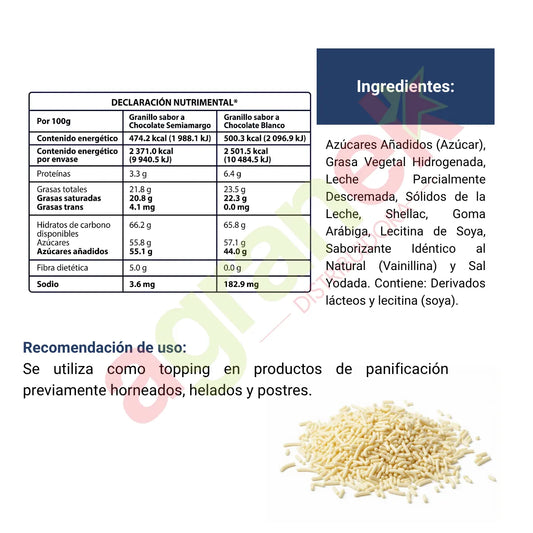 Granillo De Chocolate Alpezzi 500g