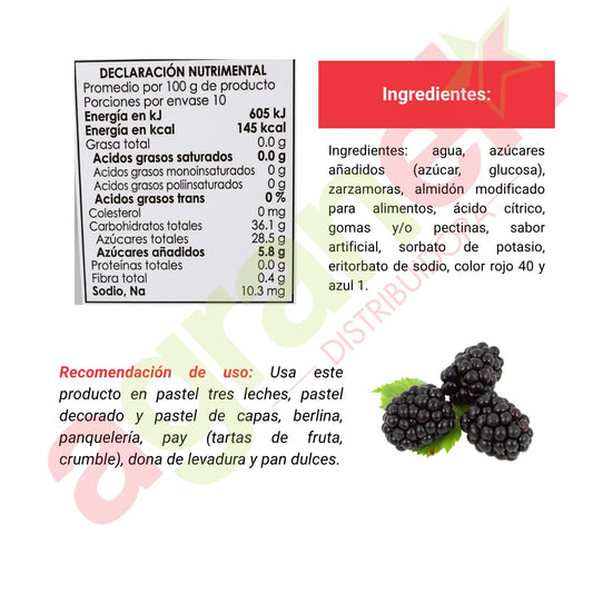 Relleno Zarzamora Fruitfil Puratos 1kg