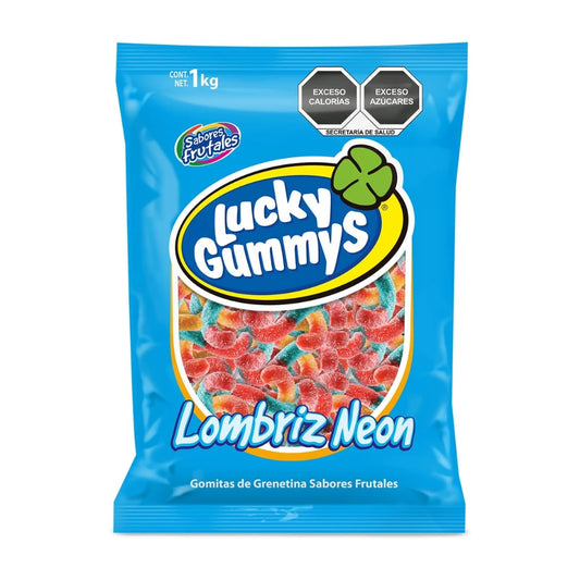 Lombriz Neon Lucky Gummys 1kg