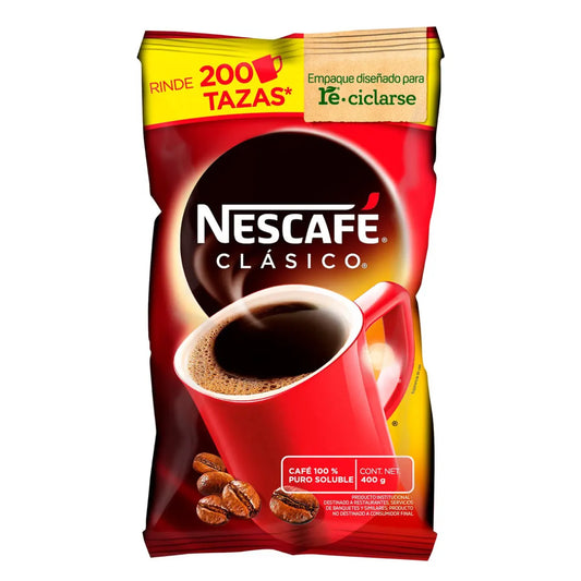 Café soluble Nescafe bolsa 400g