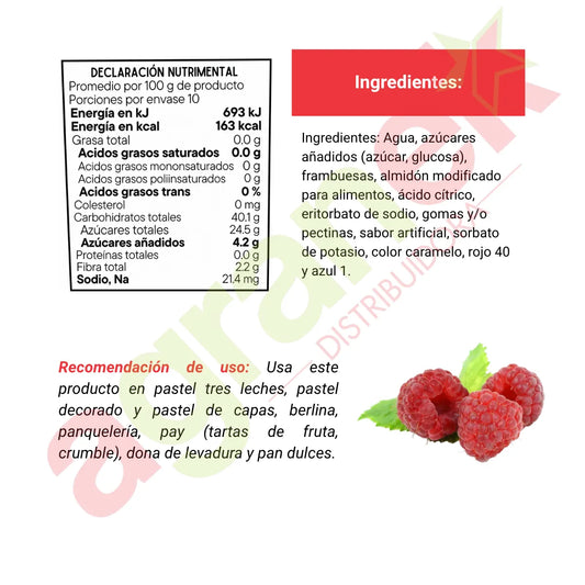 Relleno Frambuesa Fruitfill Puratos 1kg